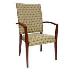Wood-Look Metal Chair